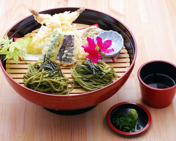 茶そばと天婦羅セット