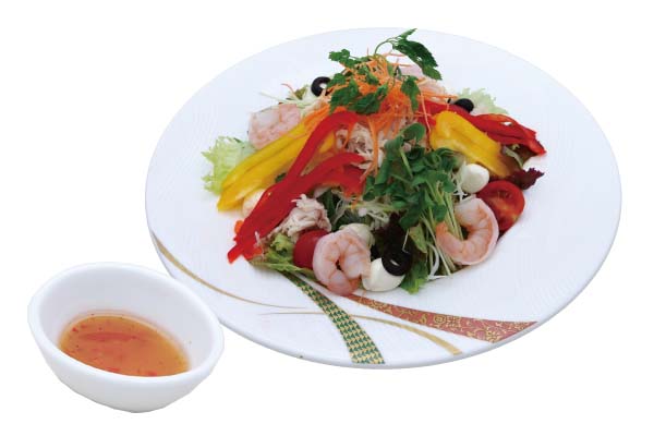 エビとモッツァレラのチキンサラダ